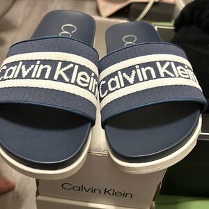 Calvin Klein’s slides blue 8.5 NIB